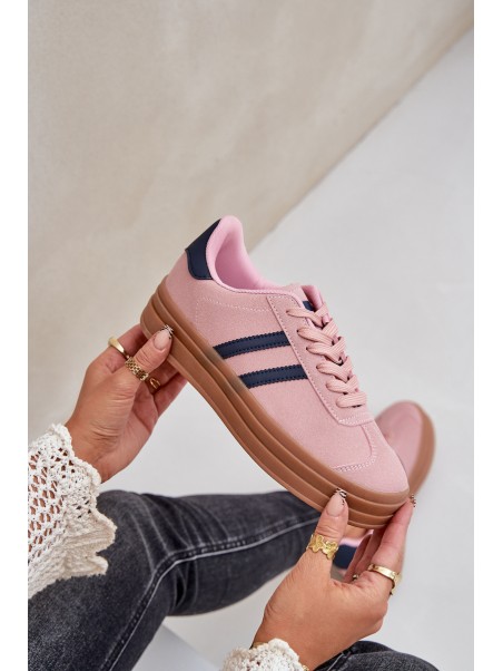 Ladies Platform Sneakers Pink Egelia