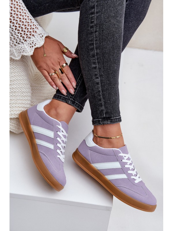 Ladies Low Sneakers Purple Ennorwen
