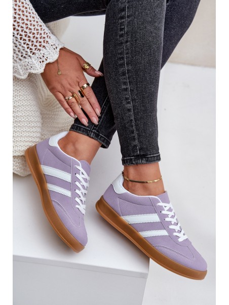 Ladies Low Sneakers Purple Ennorwen