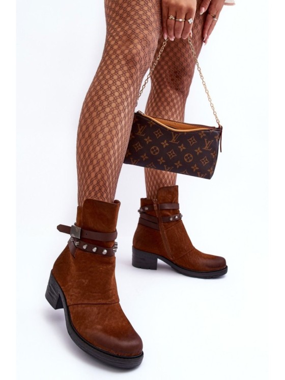 Women's Heeled Fur-Lined Boots Camel Effie 2