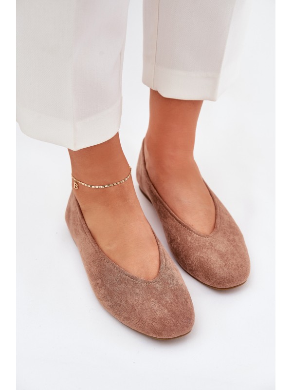 Classic Ballet Flats From Eco Suede Khaki Osallin 2