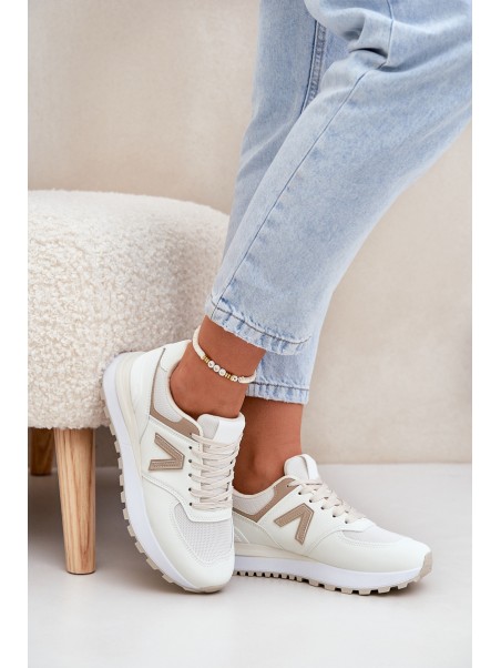 Women's Sports Shoes Made Of Eco Leather Beige Berieta