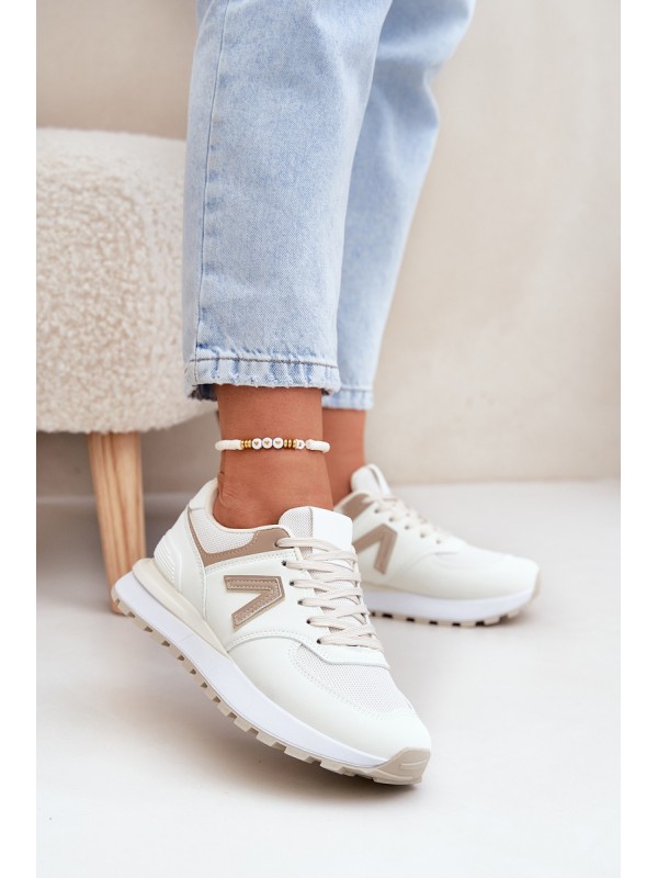 Women's Sports Shoes Made Of Eco Leather Beige Berieta