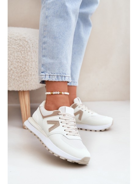 Women's Sports Shoes Made Of Eco Leather Beige Berieta