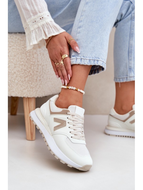 Women's Sports Shoes Made Of Eco Leather Beige Berieta