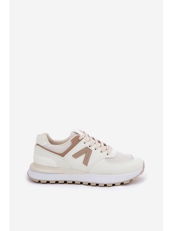 Women's Sports Shoes Made Of Eco Leather Beige Berieta