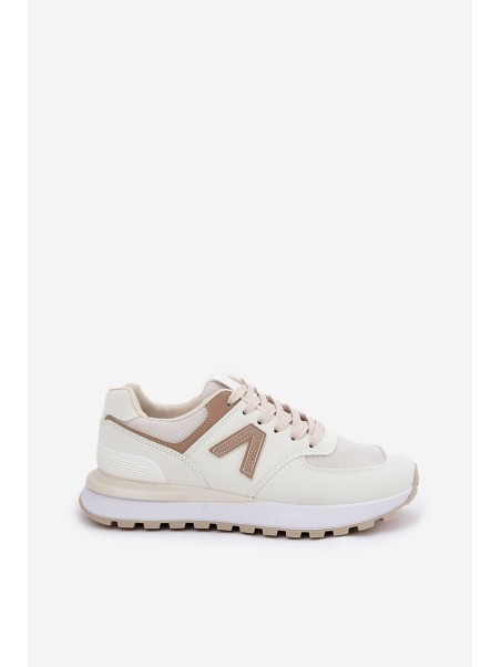 Women's Sports Shoes Made Of Eco Leather Beige Berieta