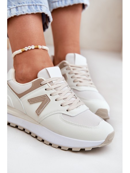 Women's Sports Shoes Made Of Eco Leather Beige Berieta