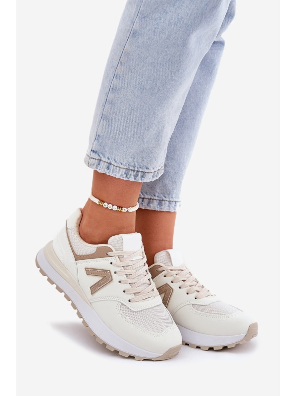 Women's Sports Shoes Made Of Eco Leather Beige Berieta