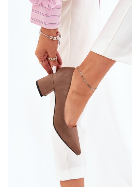Women's Stiletto Heels With Pointed Toes Khaki Merinette