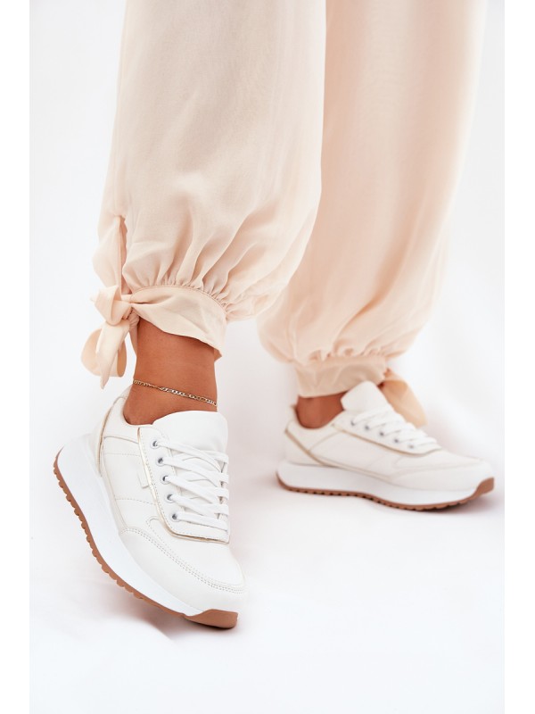 Ladies Sports Shoes On Platform White Nevliese
