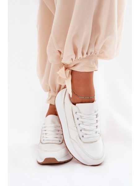 Ladies Sports Shoes On Platform White Nevliese