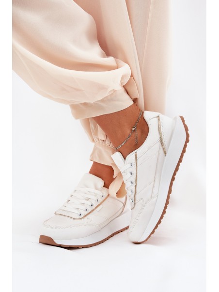 Ladies Sports Shoes On Platform White Nevliese