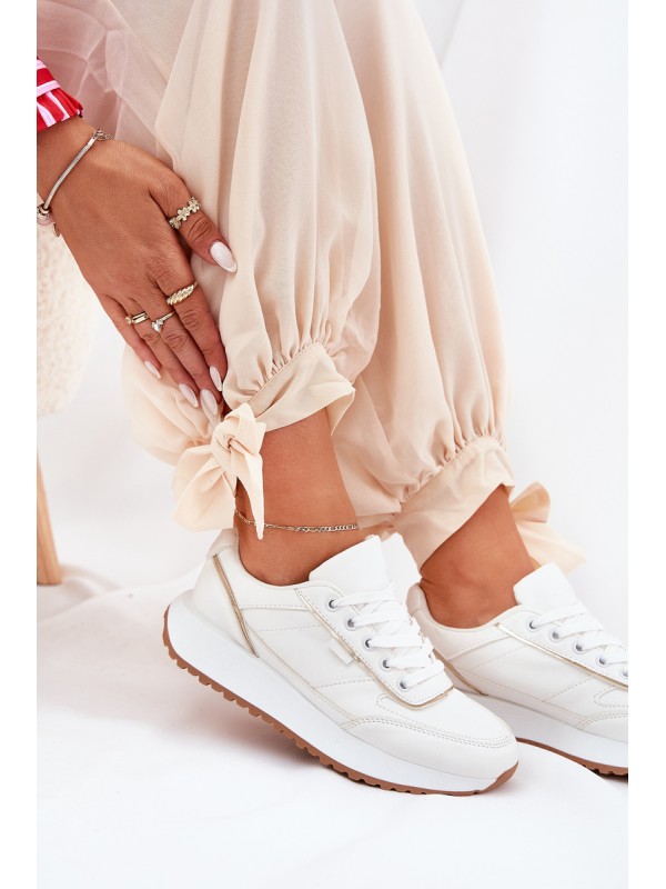 Ladies Sports Shoes On Platform White Nevliese