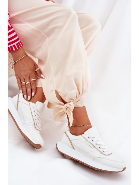 Ladies Sports Shoes On Platform White Nevliese