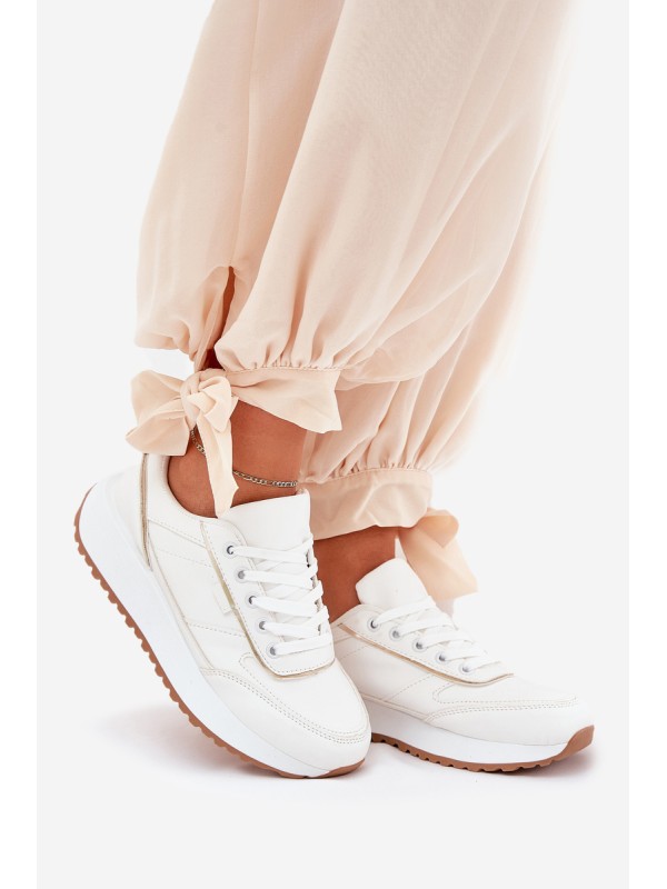Ladies Sports Shoes On Platform White Nevliese