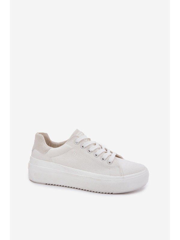 Women s Fabric Sneakers On Platform Big Star RR274463 White