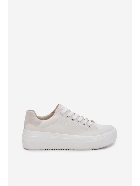 Women s Fabric Sneakers On Platform Big Star RR274463 White
