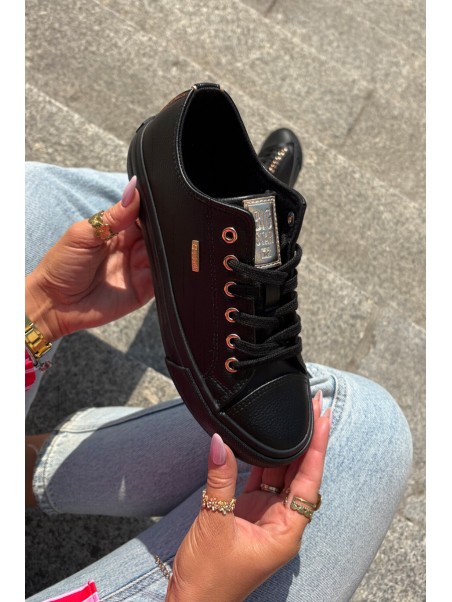 Women's Sneakers From Eco Leather Big Star RR274749 Black