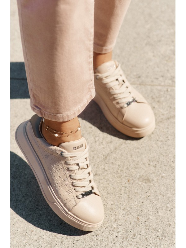 Women's Sneakers Made Of Eco Leather Big Star RR274259 Beige