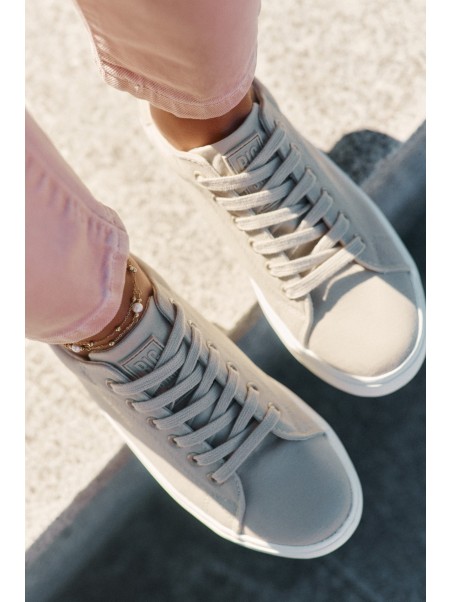 Women Fabric Sneakers On Platform Big Star RR274465 Beige
