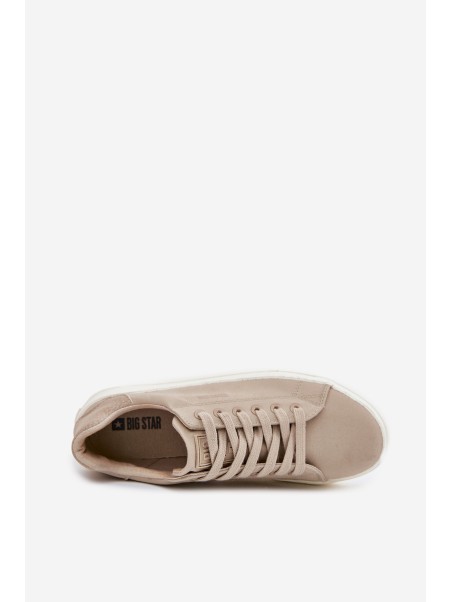 Women Fabric Sneakers On Platform Big Star RR274465 Beige