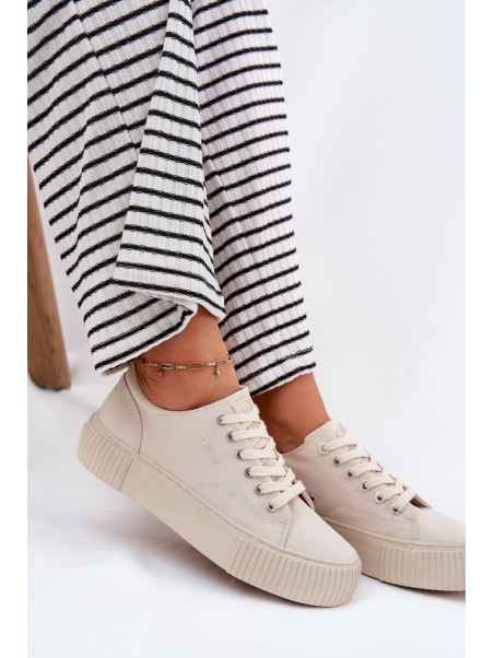 Women's Fabric Sneakers Big Star RR274407 Beige