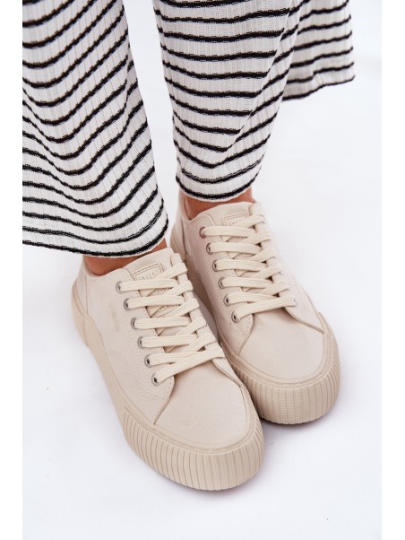 Women's Fabric Sneakers Big Star RR274407 Beige
