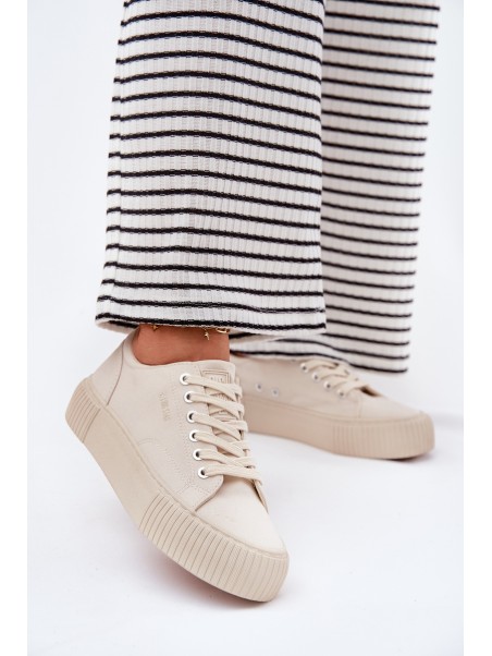 Women's Fabric Sneakers Big Star RR274407 Beige