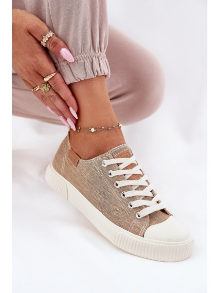 Women'S Fabric Sneakers Big Star RR274795 Beige