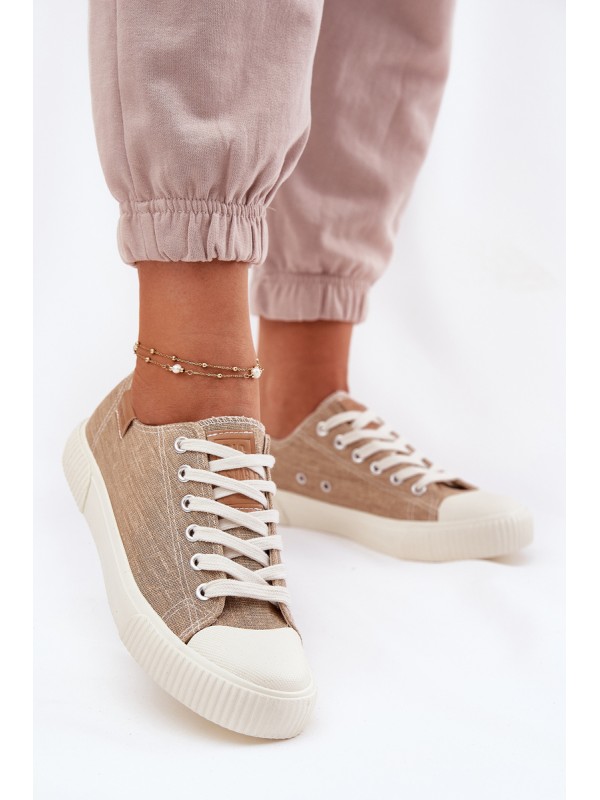 Women'S Fabric Sneakers Big Star RR274795 Beige