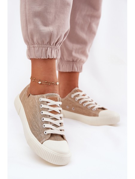 Women'S Fabric Sneakers Big Star RR274795 Beige