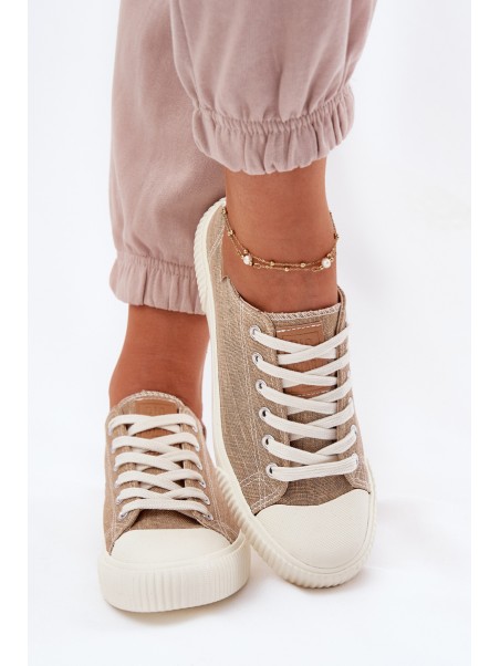 Women'S Fabric Sneakers Big Star RR274795 Beige