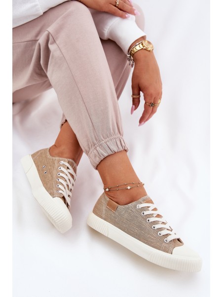 Women'S Fabric Sneakers Big Star RR274795 Beige