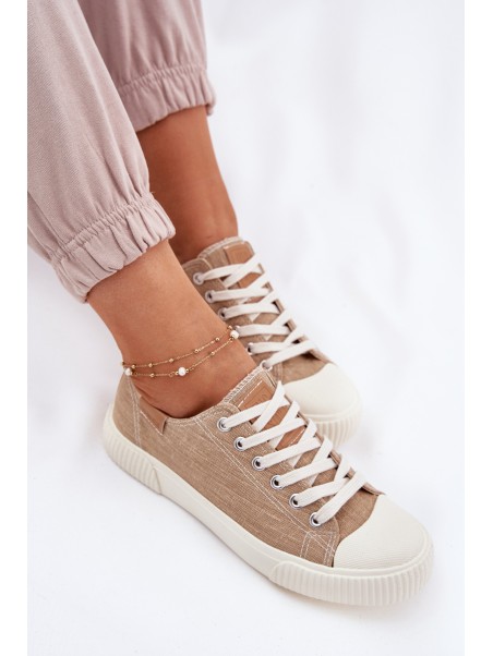 Women'S Fabric Sneakers Big Star RR274795 Beige