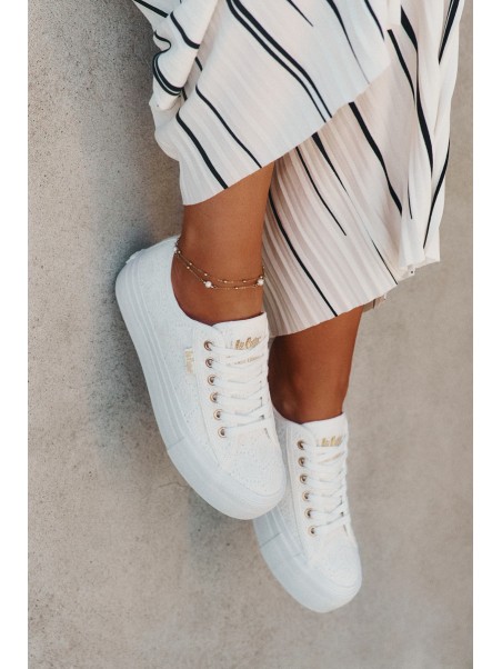 Ladies Sneakers With Lace Lee Cooper LCW-25-31-3438L White