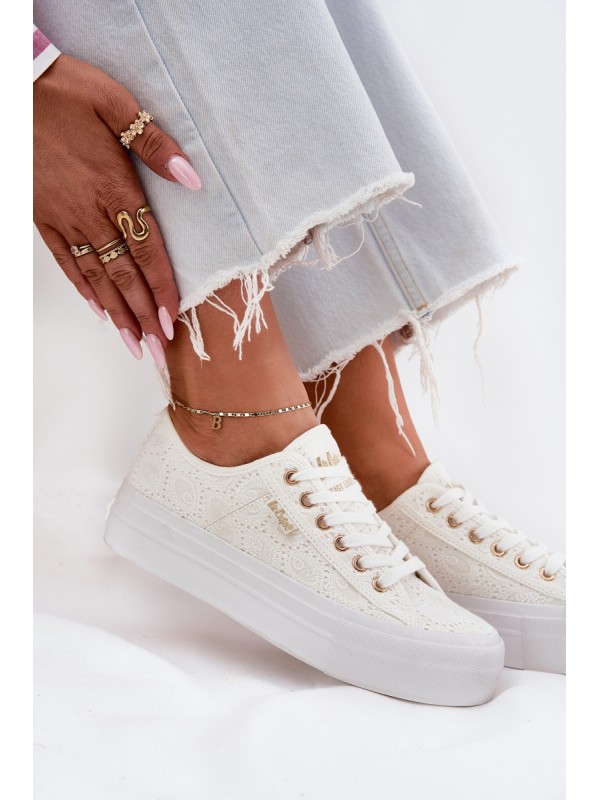 Ladies Sneakers With Lace Lee Cooper LCW-25-31-3438L White