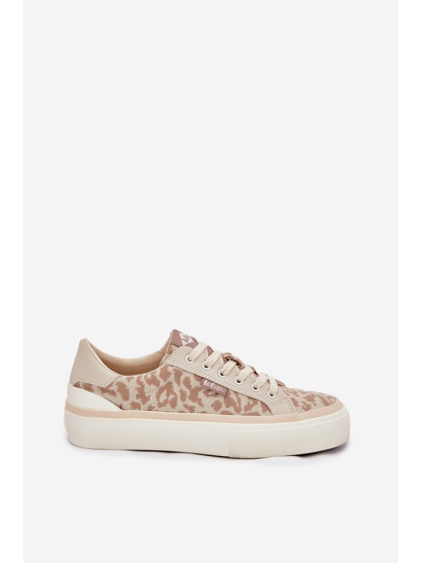 Low Women Sneakers Leopard Print Lee Cooper LCW-25-02-3330L Beige