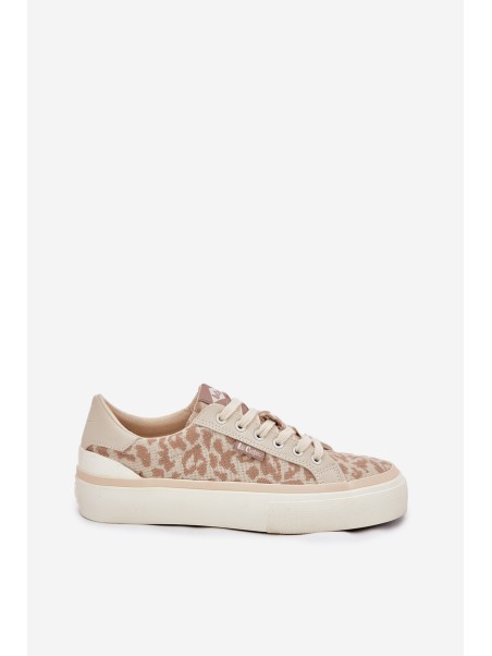 Low Women Sneakers Leopard Print Lee Cooper LCW-25-02-3330L Beige