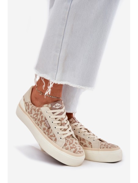 Low Women Sneakers Leopard Print Lee Cooper LCW-25-02-3330L Beige