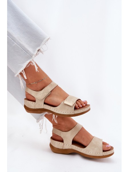Comfortable Women's Wedge Sandals Beige Sadevale