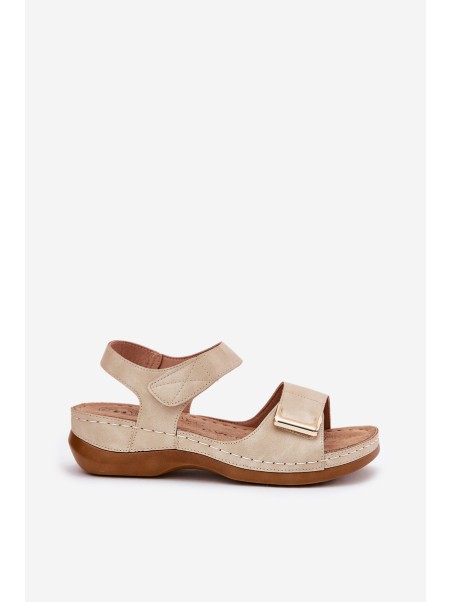 Comfortable Women's Wedge Sandals Beige Sadevale
