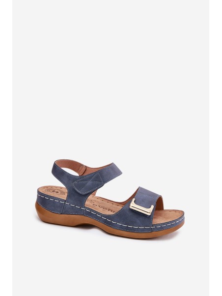 Comfortable Women's Wedge Sandals Blue Sadevale