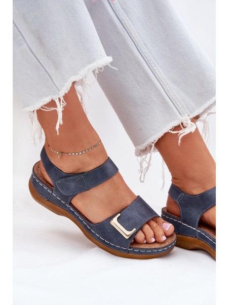 Comfortable Women's Wedge Sandals Blue Sadevale