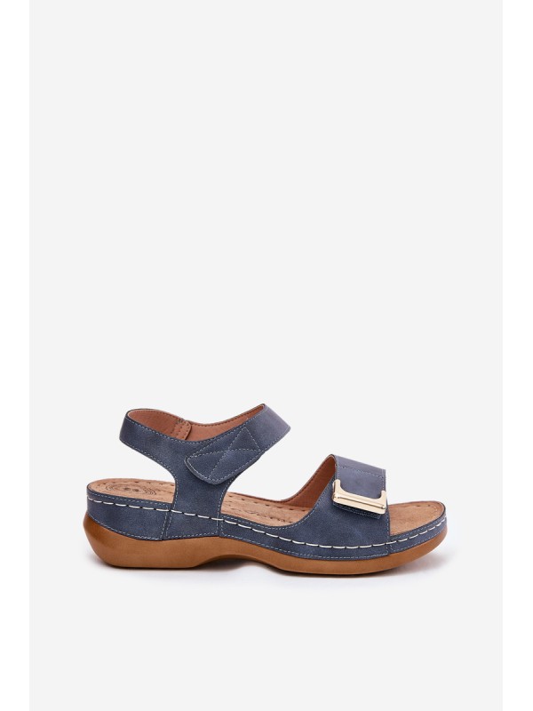 Comfortable Women's Wedge Sandals Blue Sadevale