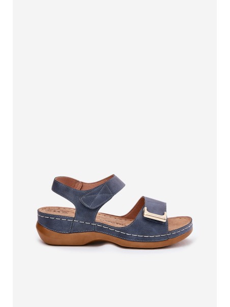 Comfortable Women's Wedge Sandals Blue Sadevale