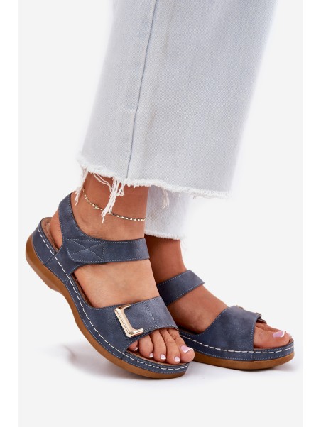 Comfortable Women's Wedge Sandals Blue Sadevale