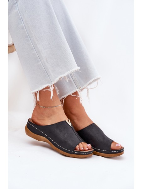 Comfortable women's wedges black Claribelle