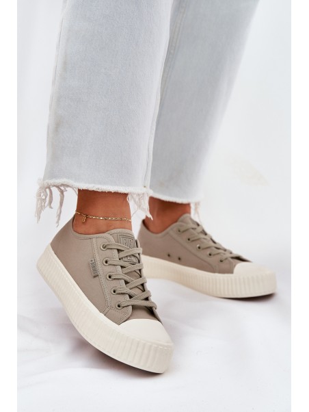 Women's Fabric Sneakers On Platform Big Star RR274779 Gray