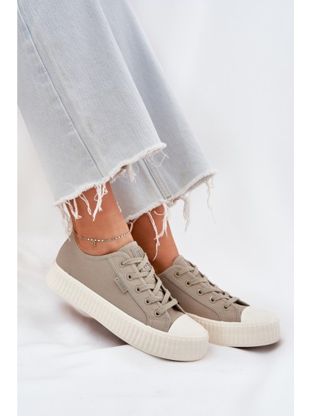 Women's Fabric Sneakers On Platform Big Star RR274779 Gray
